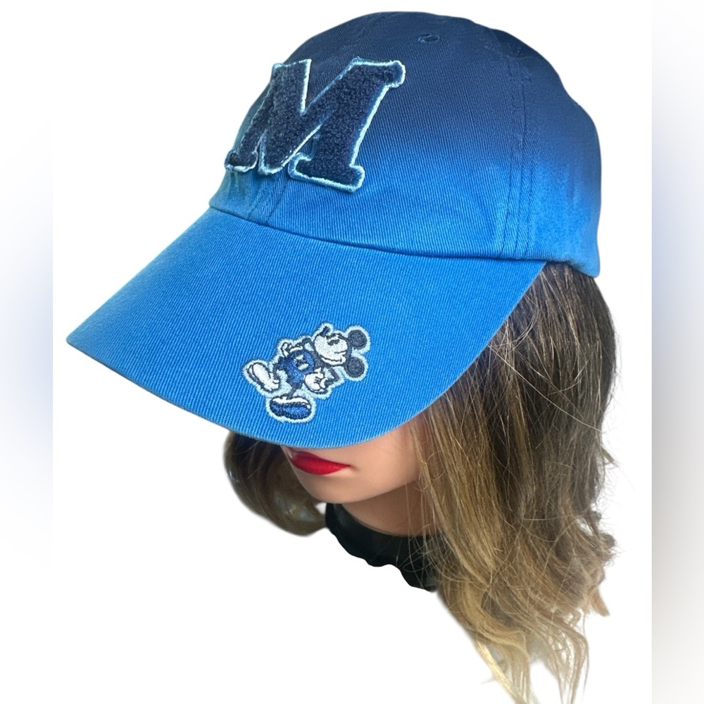 Disney Parks Adult M Mickey Blue Cap/ Hat with adjustable Strap Unisex
